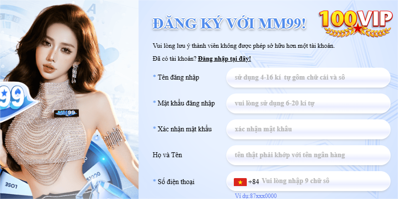 Đăng ký đơn giản - Đăng nhập nhanh chóng